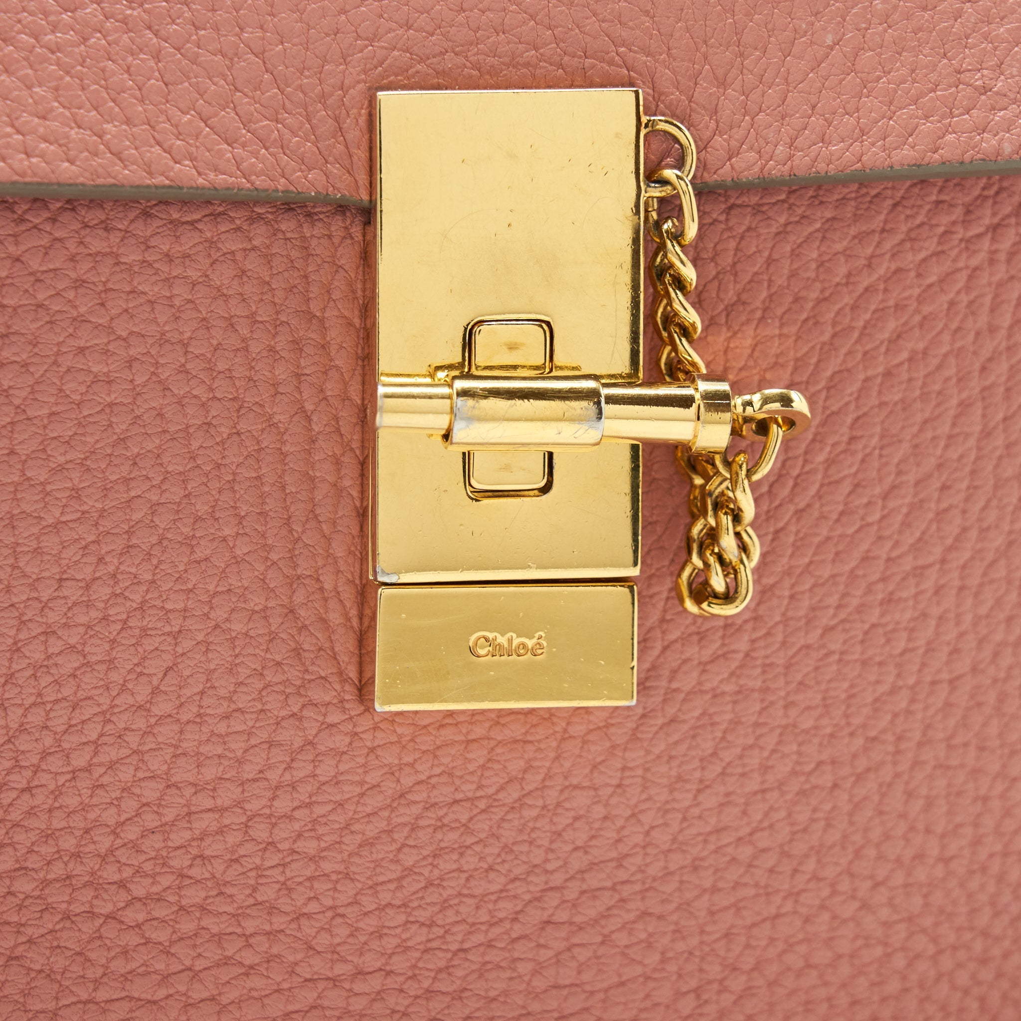 CHLOE DREW BAG PINK GHW