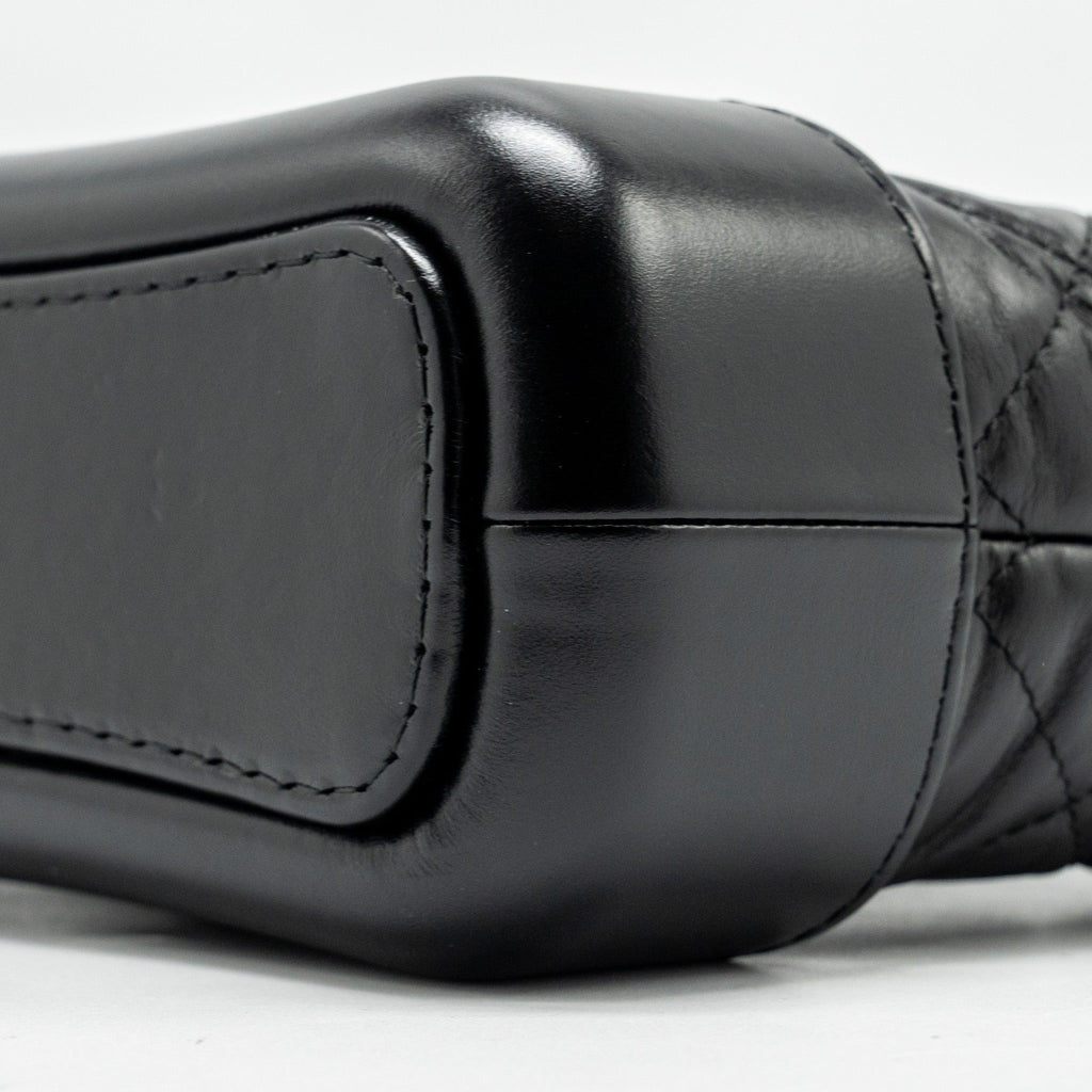 CHANEL SMALL GABRIELLE HOBO BAG AGED CALFSKIN BLACK MULTICOLOUR HARDWARE