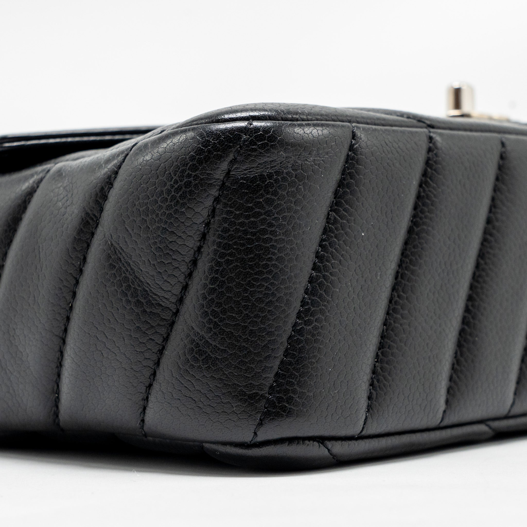 CHANEL ENVELOP FLAP BAG CHEVRON CAVIAR BLACK SHW