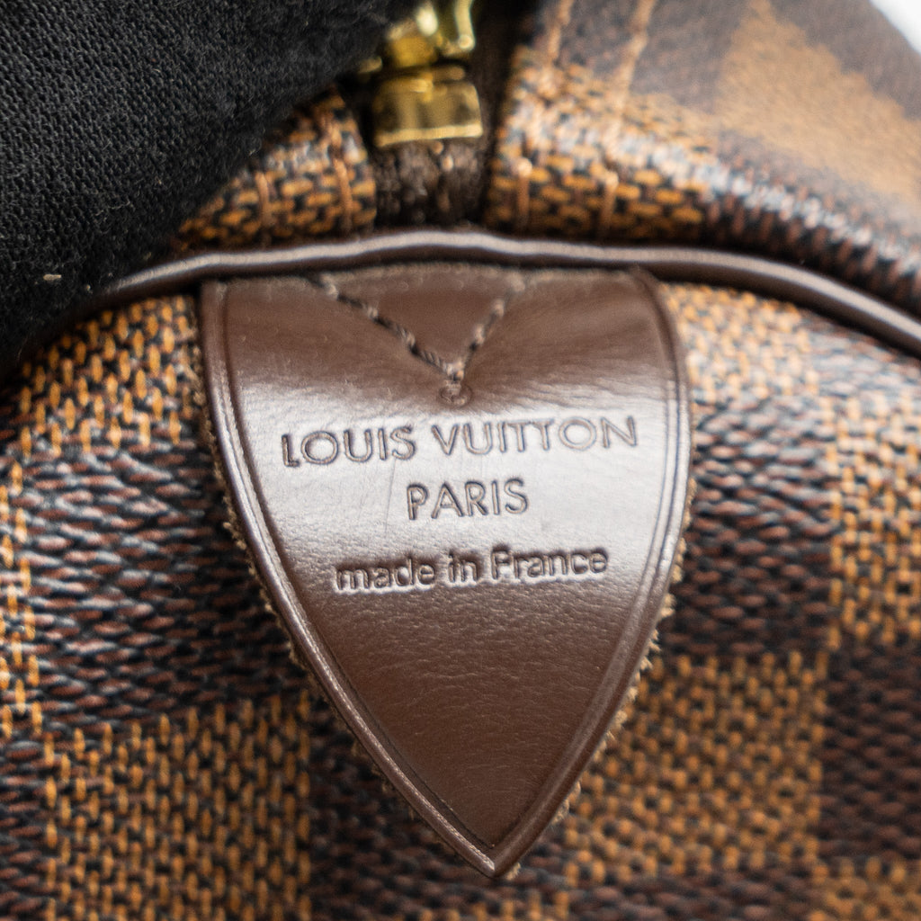 LOUIS VUITTON SPEEDY 30 DAMIER EBENE CANVAS GHW