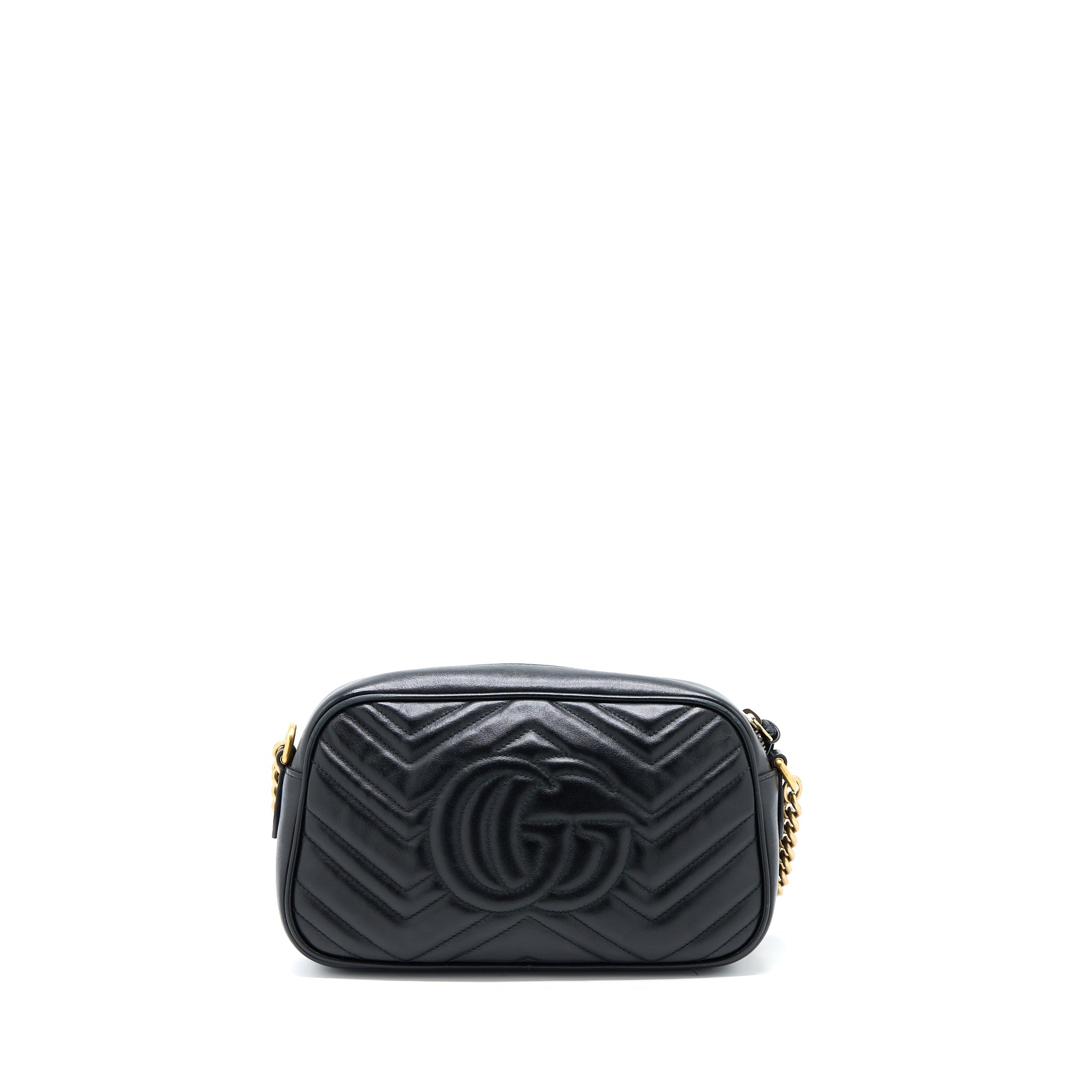 GUCCI SMALL MARMONT MATELASSE CALFSKIN BLACK GHW