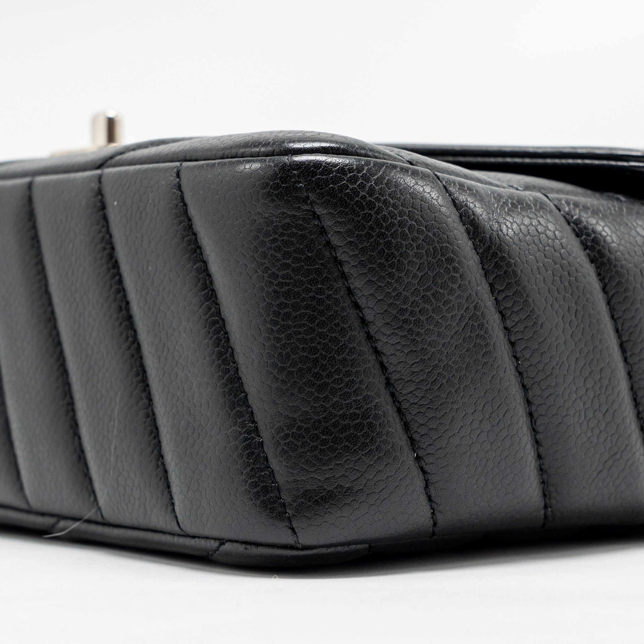 CHANEL ENVELOP FLAP BAG CHEVRON CAVIAR BLACK SHW