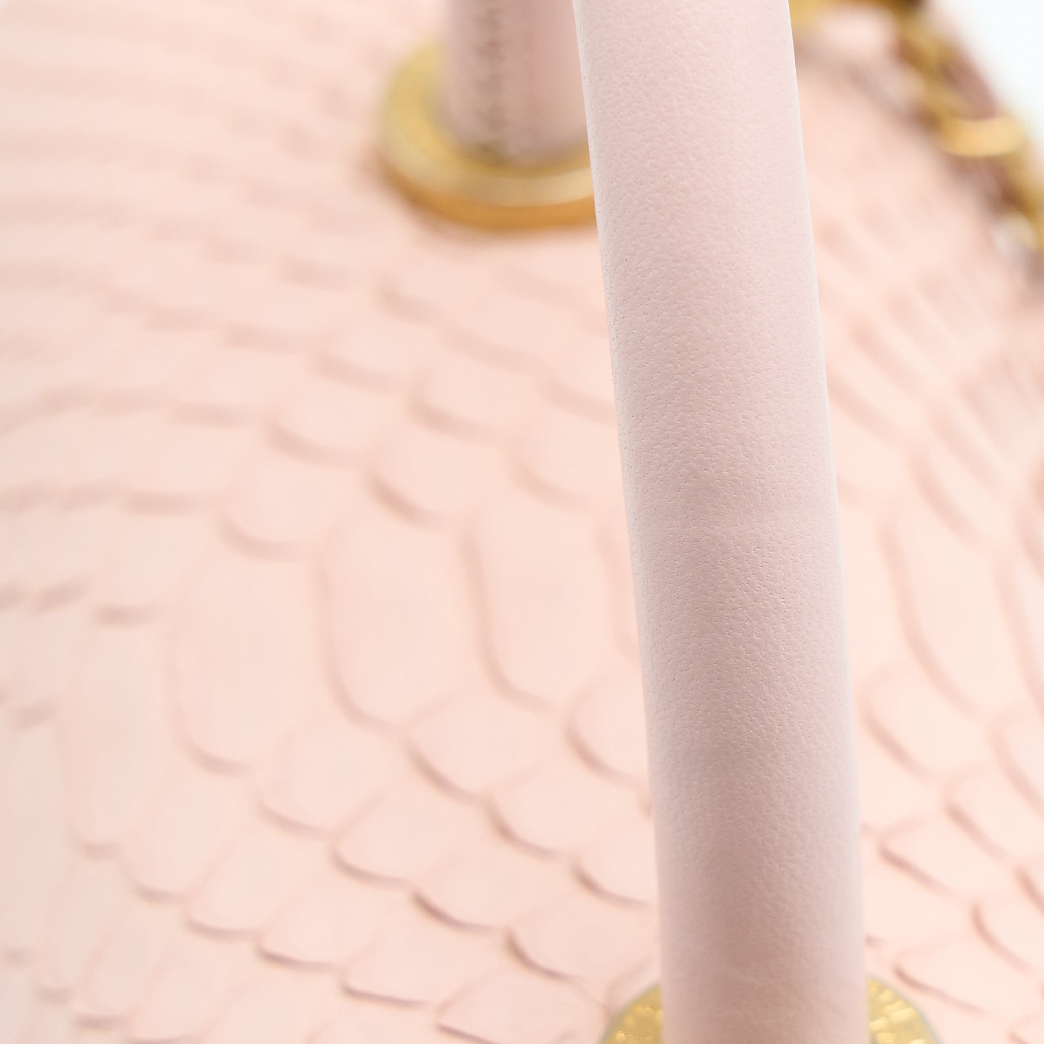 CHANEL SMALL COCO HANDLE PYTHON LEATHER LIGHT PINK BRUSHED GHW