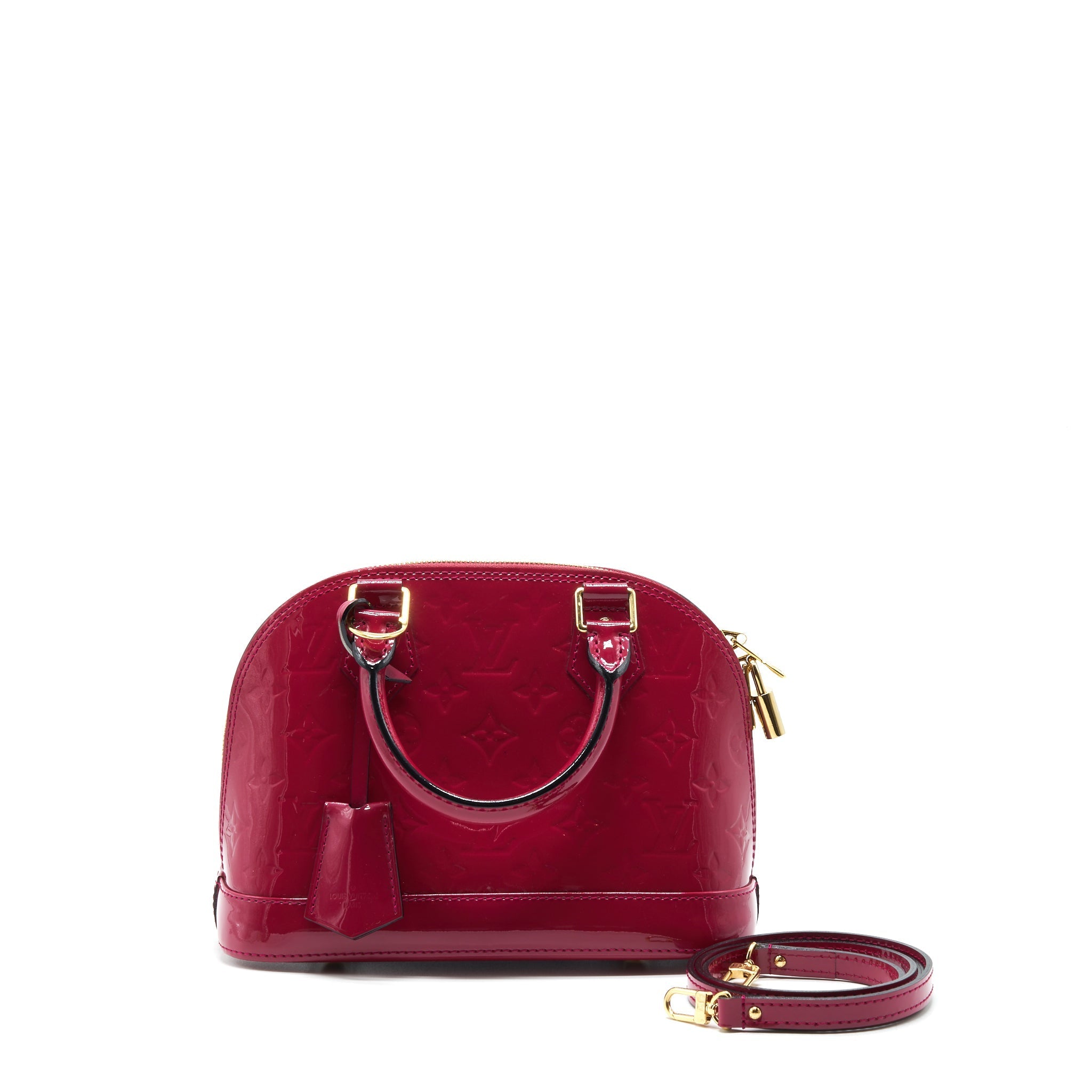 LOUIS VUITTON ALMA BB PATENT LEATHER INDIAN ROSE