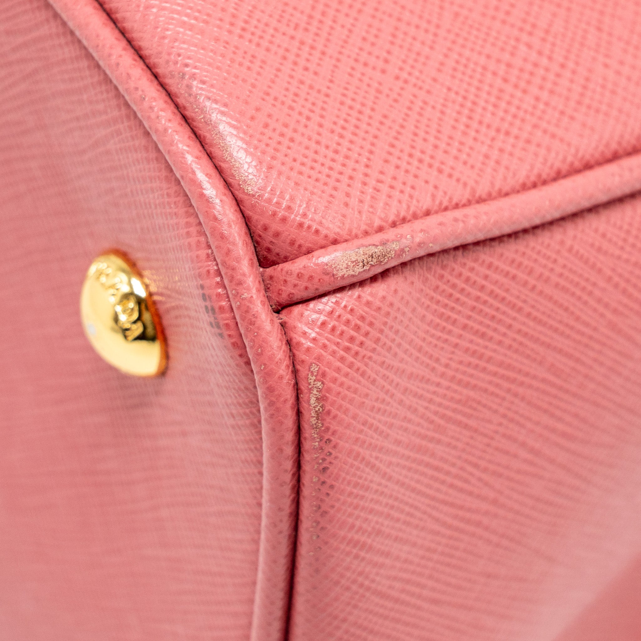 PRADA LARGE SAFFIANO TOTE BAG GALLERIA SAFFIANO LEATHER PINK GHW