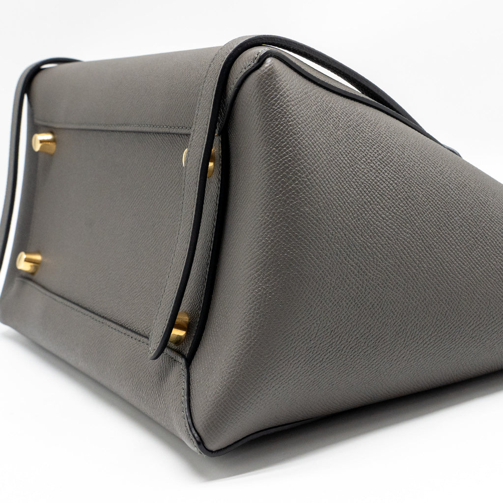 CELINE MINI BELT BAG GRAINED CALFSKIN GREY GHW