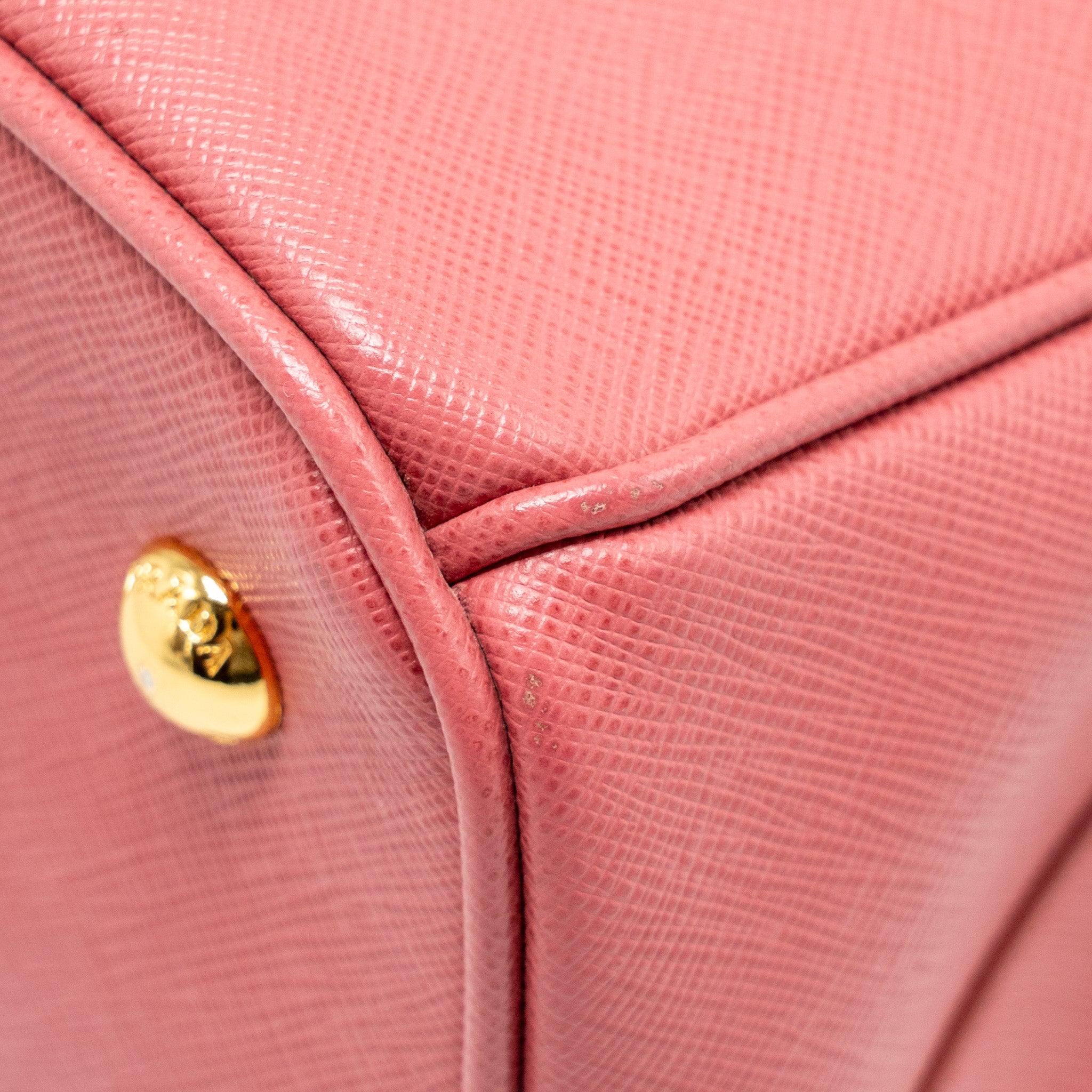 PRADA LARGE SAFFIANO TOTE BAG GALLERIA SAFFIANO LEATHER PINK GHW