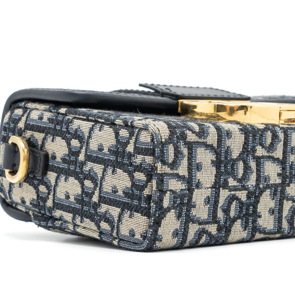 DIOR 30 MONTAIGNE BOX BLUE OBLIQUE JACQUARD GHW