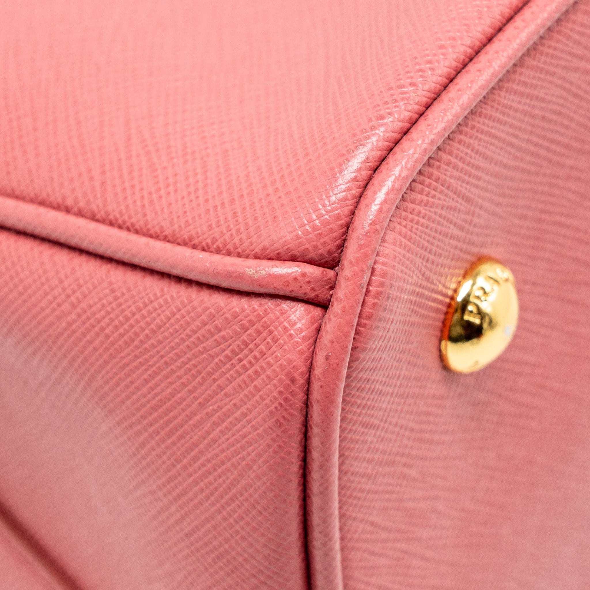 PRADA LARGE SAFFIANO TOTE BAG GALLERIA SAFFIANO LEATHER PINK GHW