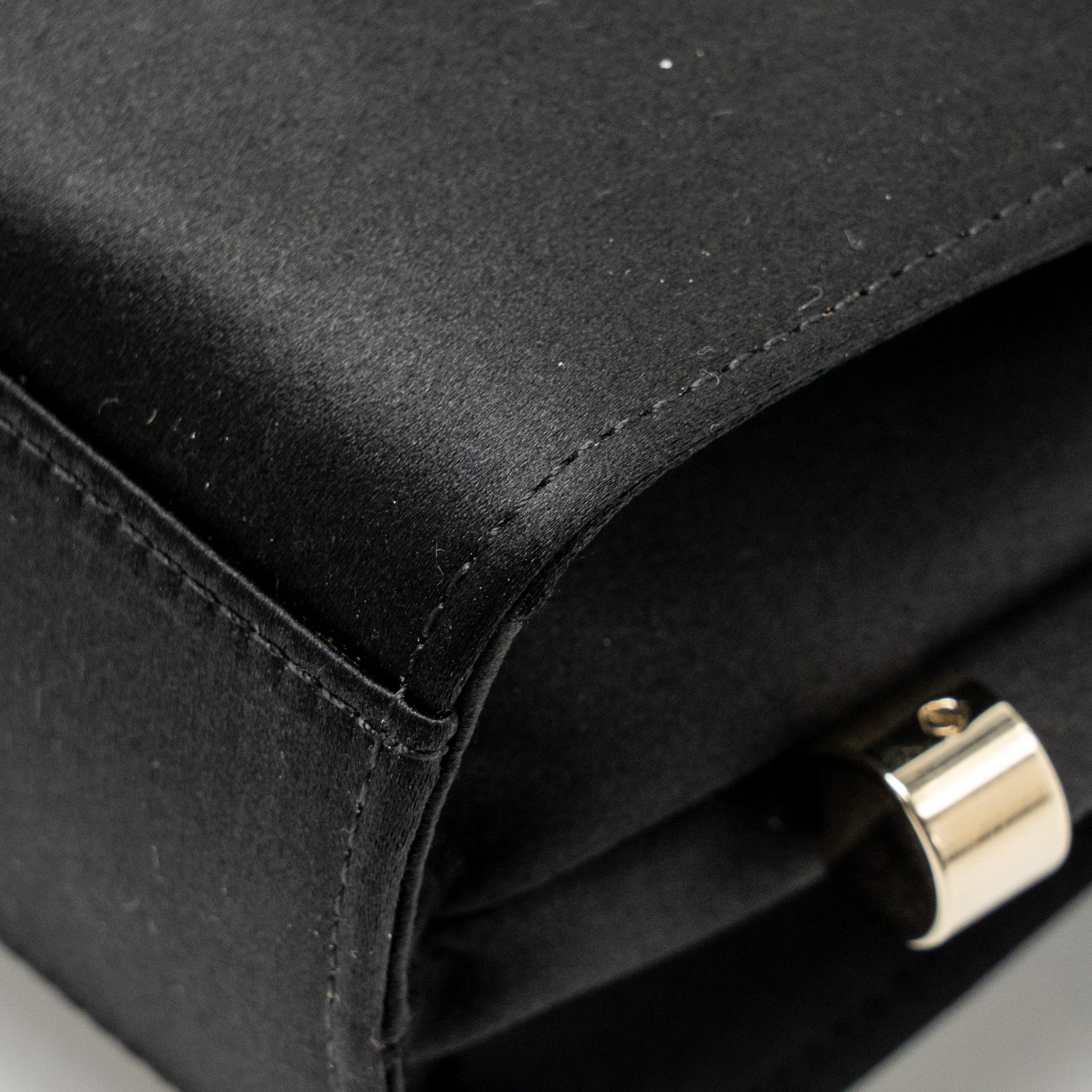 ROGER VIVIER MISS VIV MINI BAG SATIN BLACK LGHW