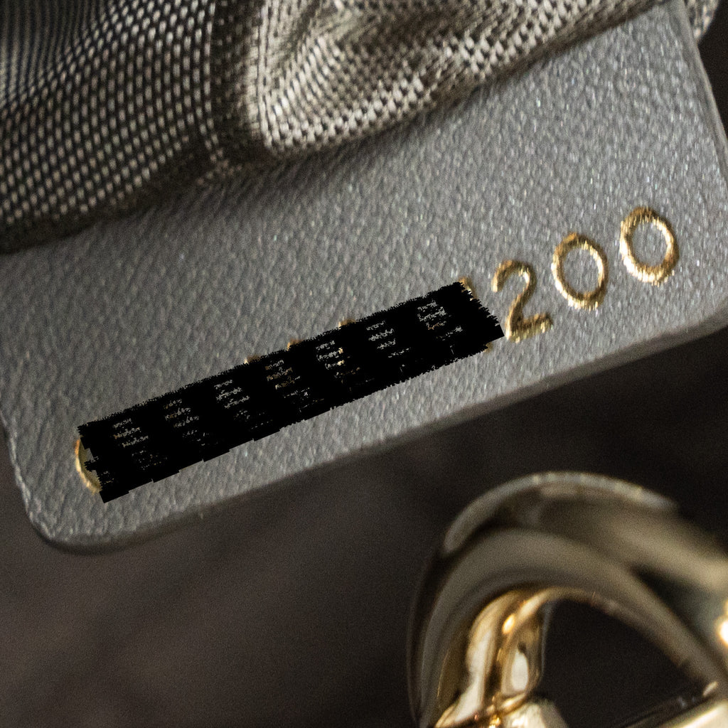 DIOR MINI LADY DIOR LAMBSKIN GREY LGHW