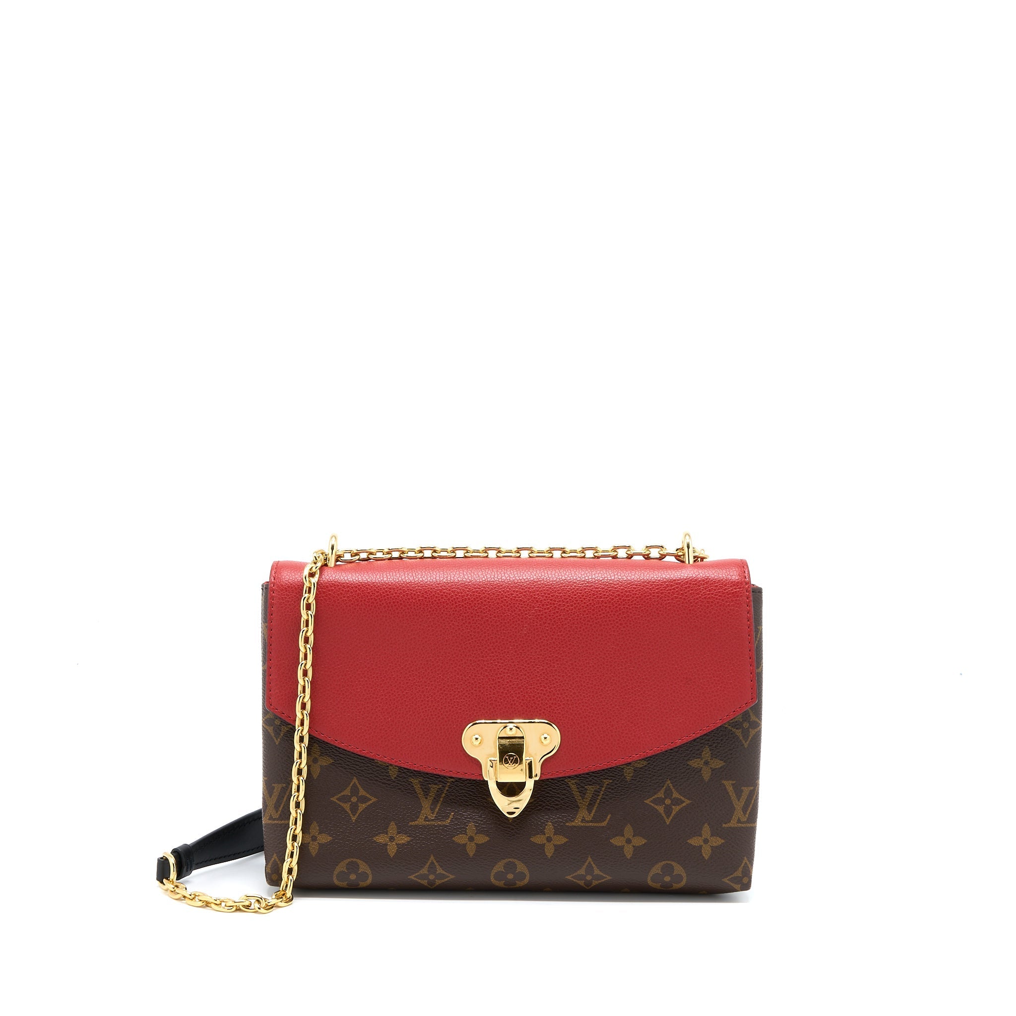 LOUIS VUITTON PALLAS CHAIN BAG CERISE MONOGRAM CANVAS/LEATHER GHW