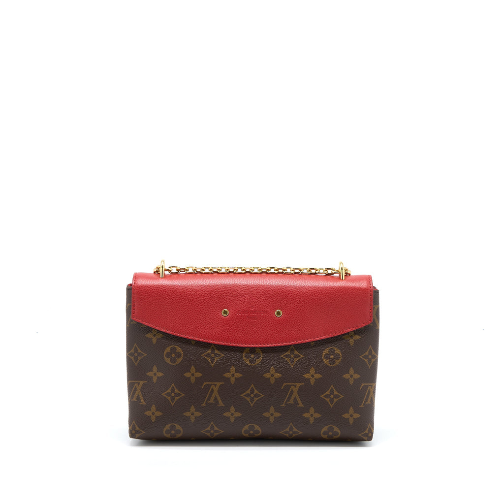 LOUIS VUITTON PALLAS CHAIN BAG CERISE MONOGRAM CANVAS/LEATHER GHW