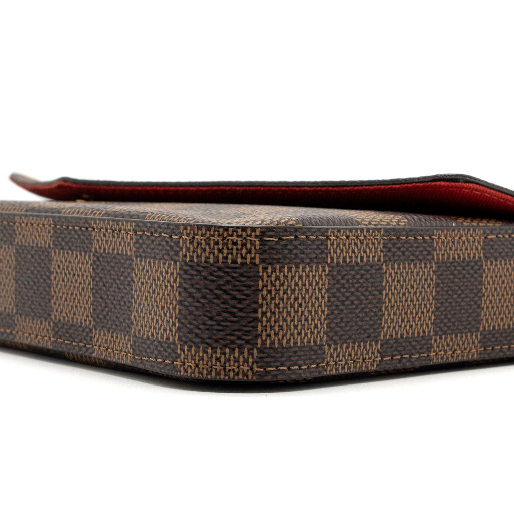 LOUIS VUITTON FELICIE  POCHETTE DAMIER EBENE CANVAS GHW