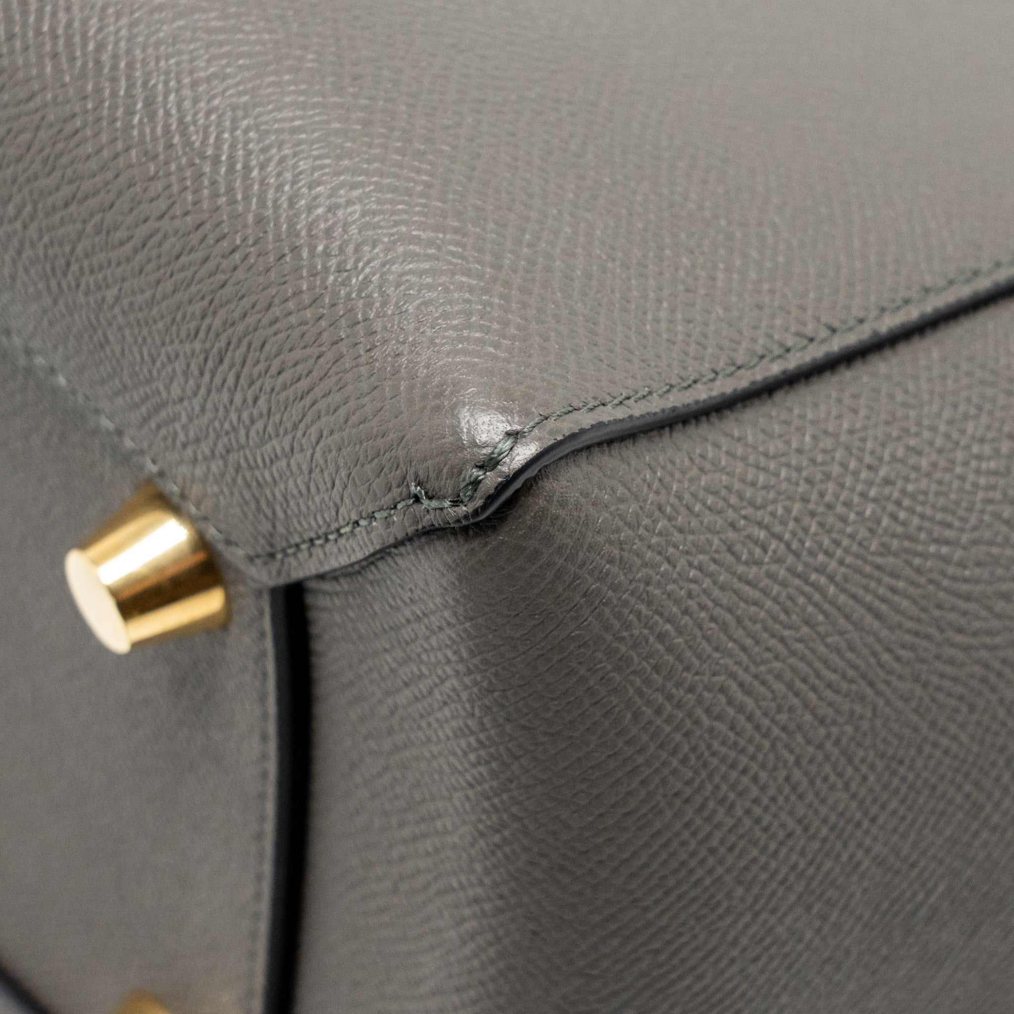 CELINE MINI BELT BAG GRAINED CALFSKIN GREY GHW