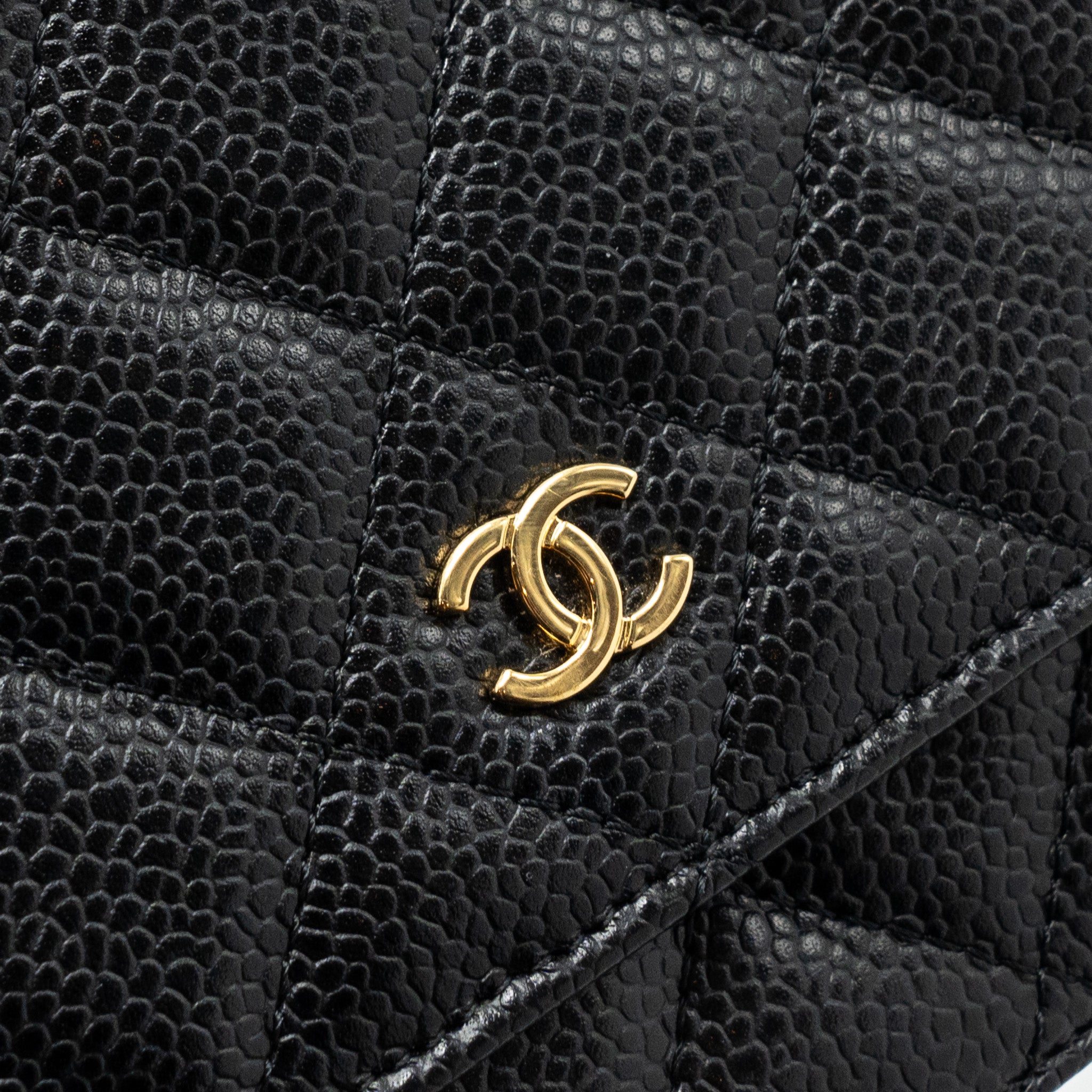 CHANEL CLASSIC WALLET ON CHAIN CAVIAR BLACK GHW