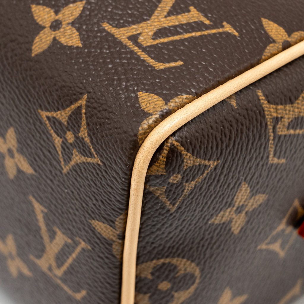LOUIS VUITTON SPEEDY BANDOULIERE 20 MONOGRAM CANVAS BLACK STRAP GHW