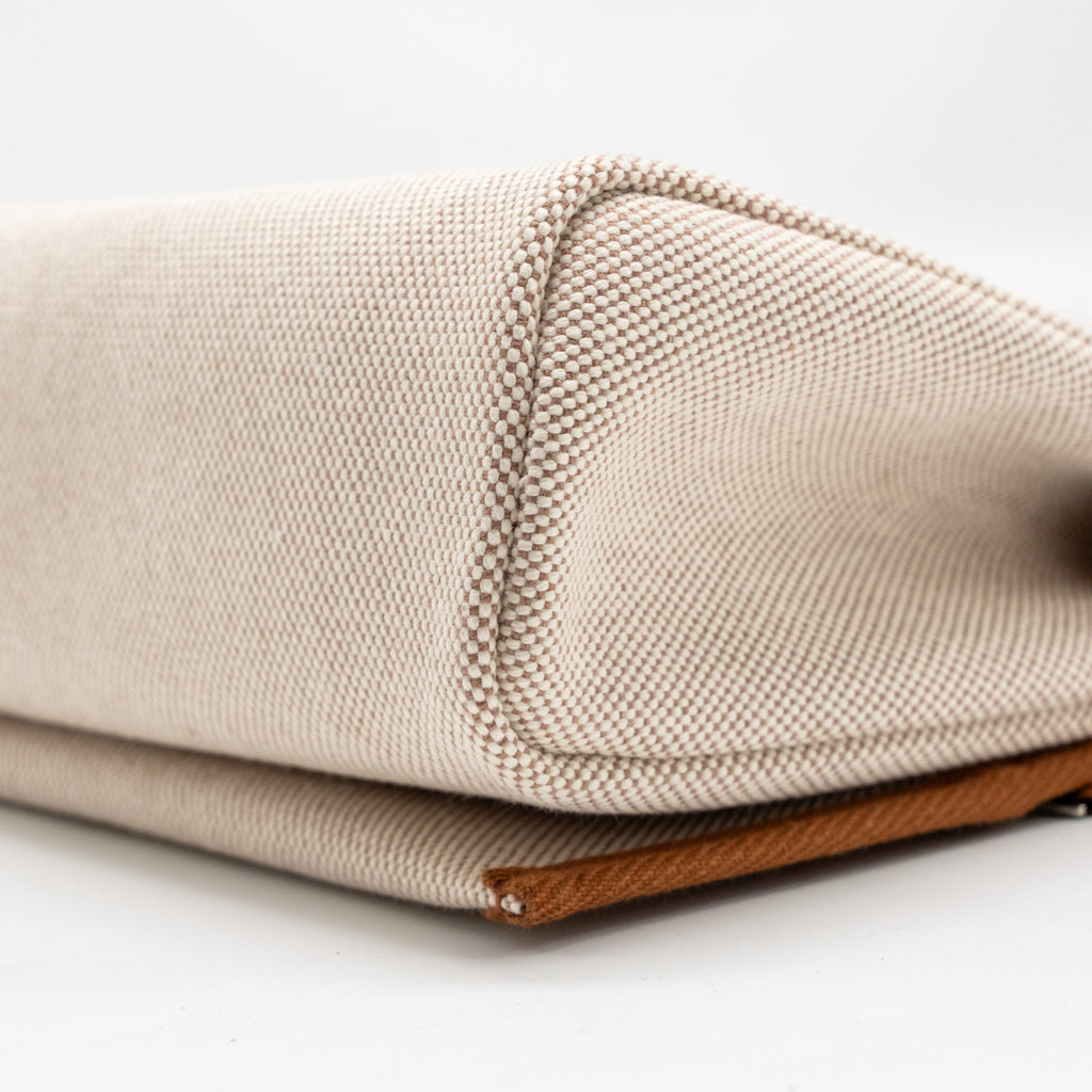 HERMES HERBAG MINI CANVAS/COWHIDE BEIGE/FAUVE SHW