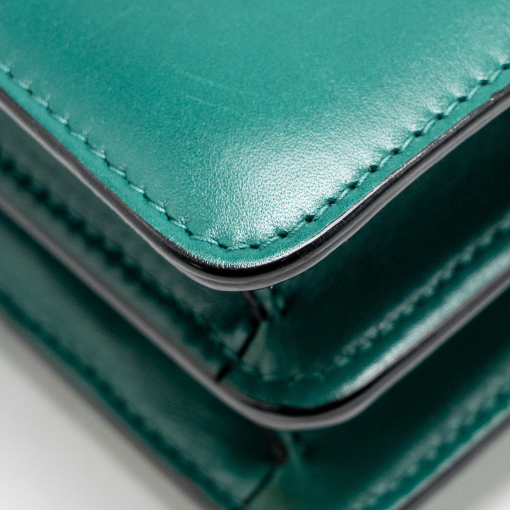 BVLGARI SERPENTI FOREVER FLAP BAG CALFSKIN GREEN LGHW
