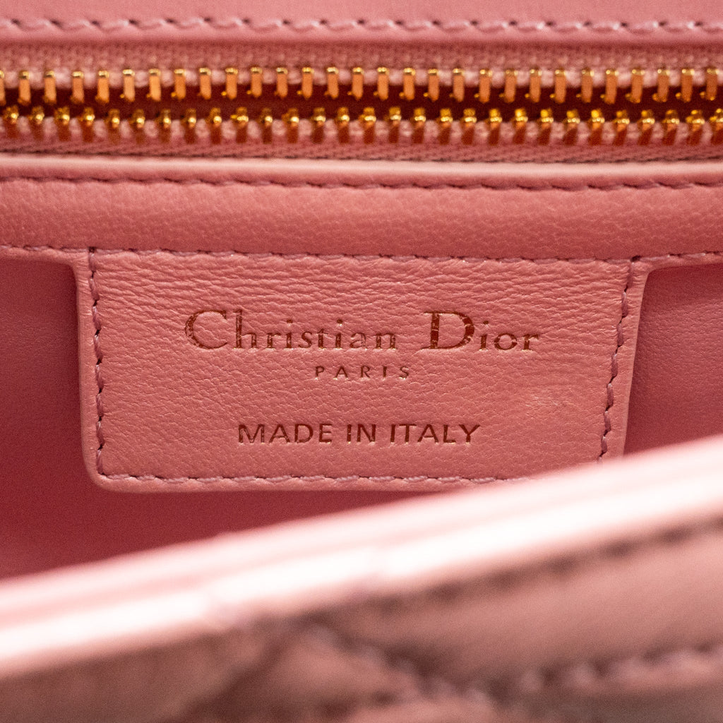 DIOR SMALL SOFT CARO BAG LAMBSKIN MELOCOTON GHW