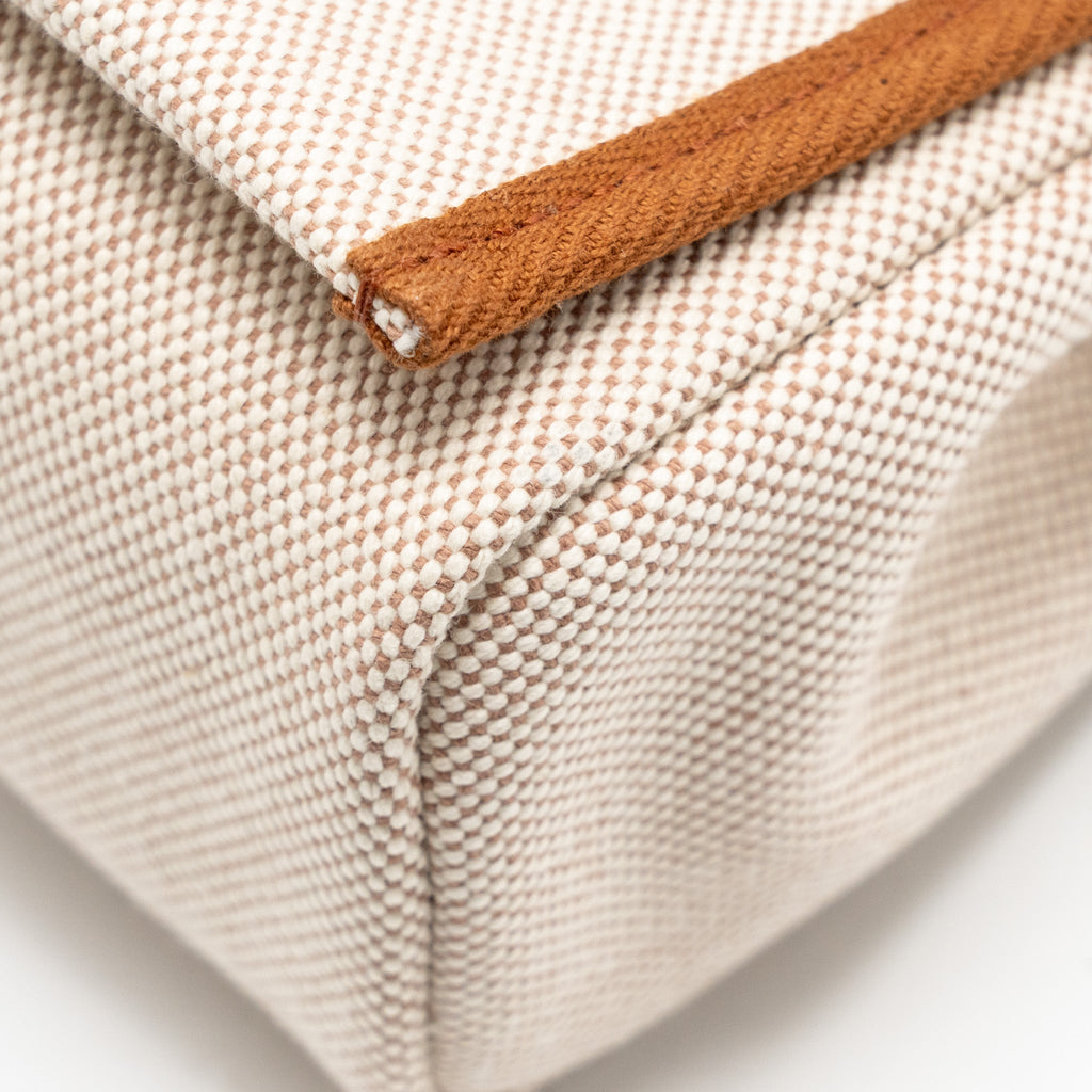 HERMES HERBAG MINI CANVAS/COWHIDE BEIGE/FAUVE SHW