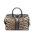 SAINT LAURENT CABAS CHYC TOTE BAG ANIMAL PRINT HORSEHAIR/CALFSKIN BLACK GHW