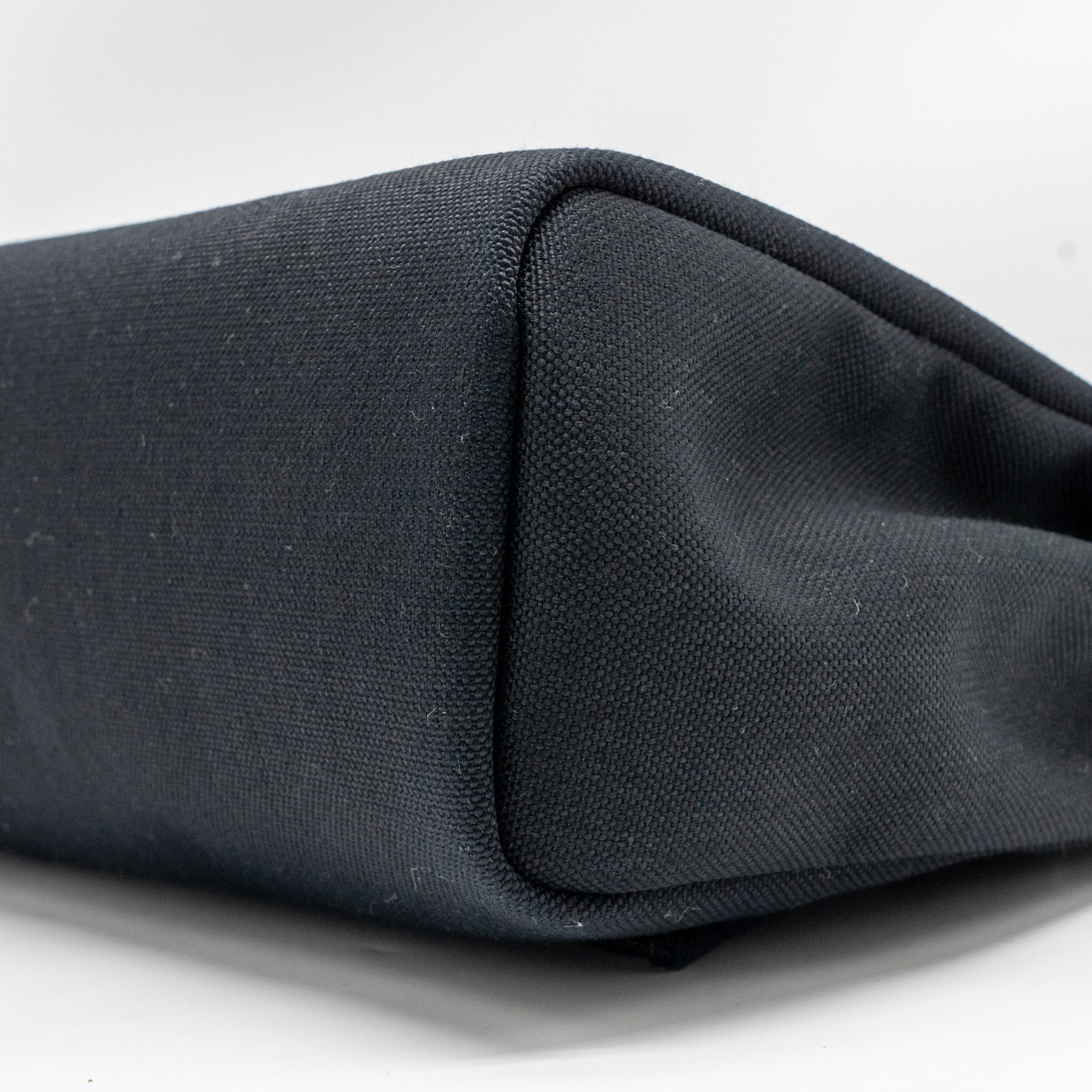 HERMES HERBAG 31 ZIP BAG CANVAS/LEATHER BLACK SHW