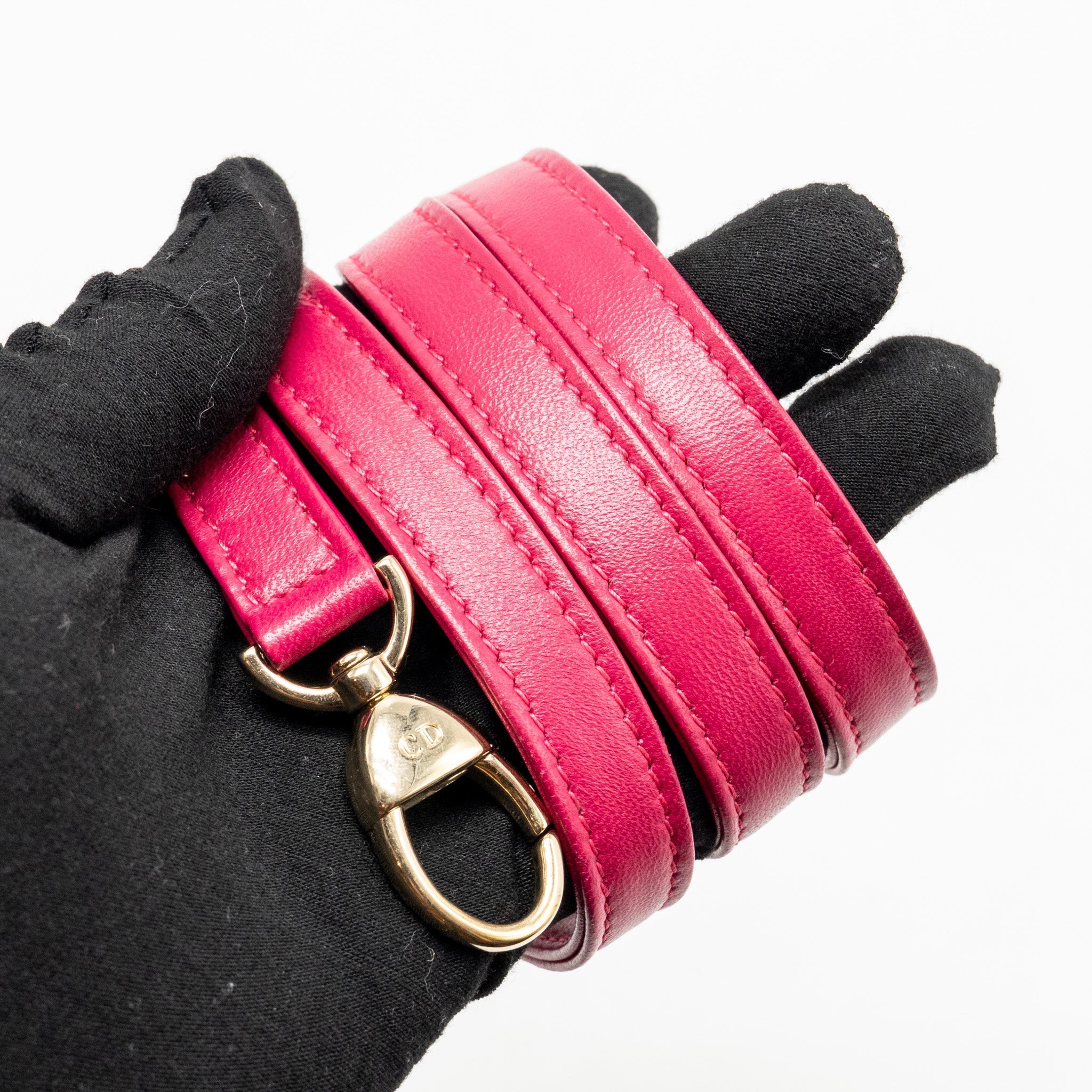 DIOR MEDIUM LADY DIOR LAMBSKIN PINK GHW