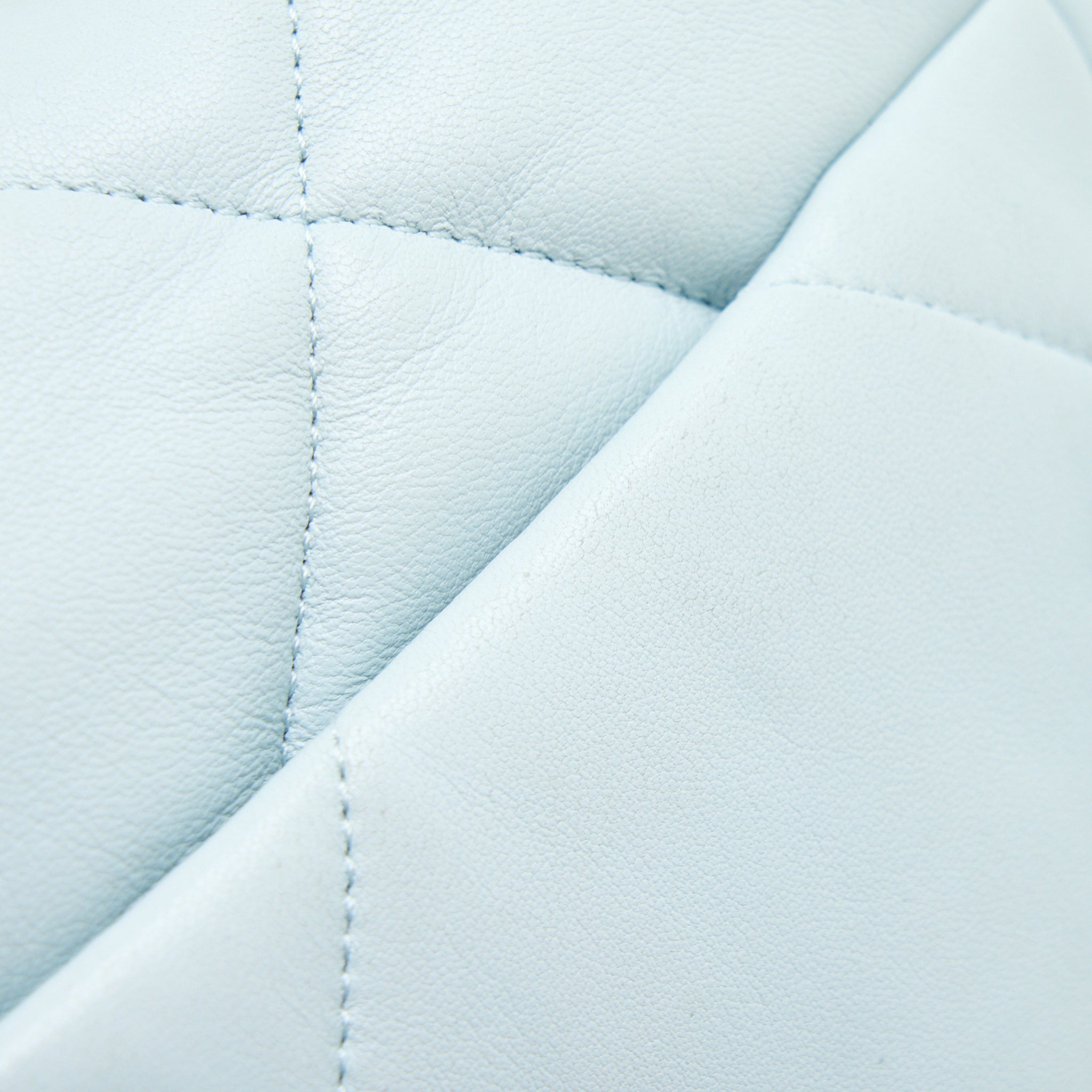 CHANEL SMALL 19 BAG LAMBSKIN LIGHT BLUE MULTICOLOUR HARDWARE (MICROCHIP)