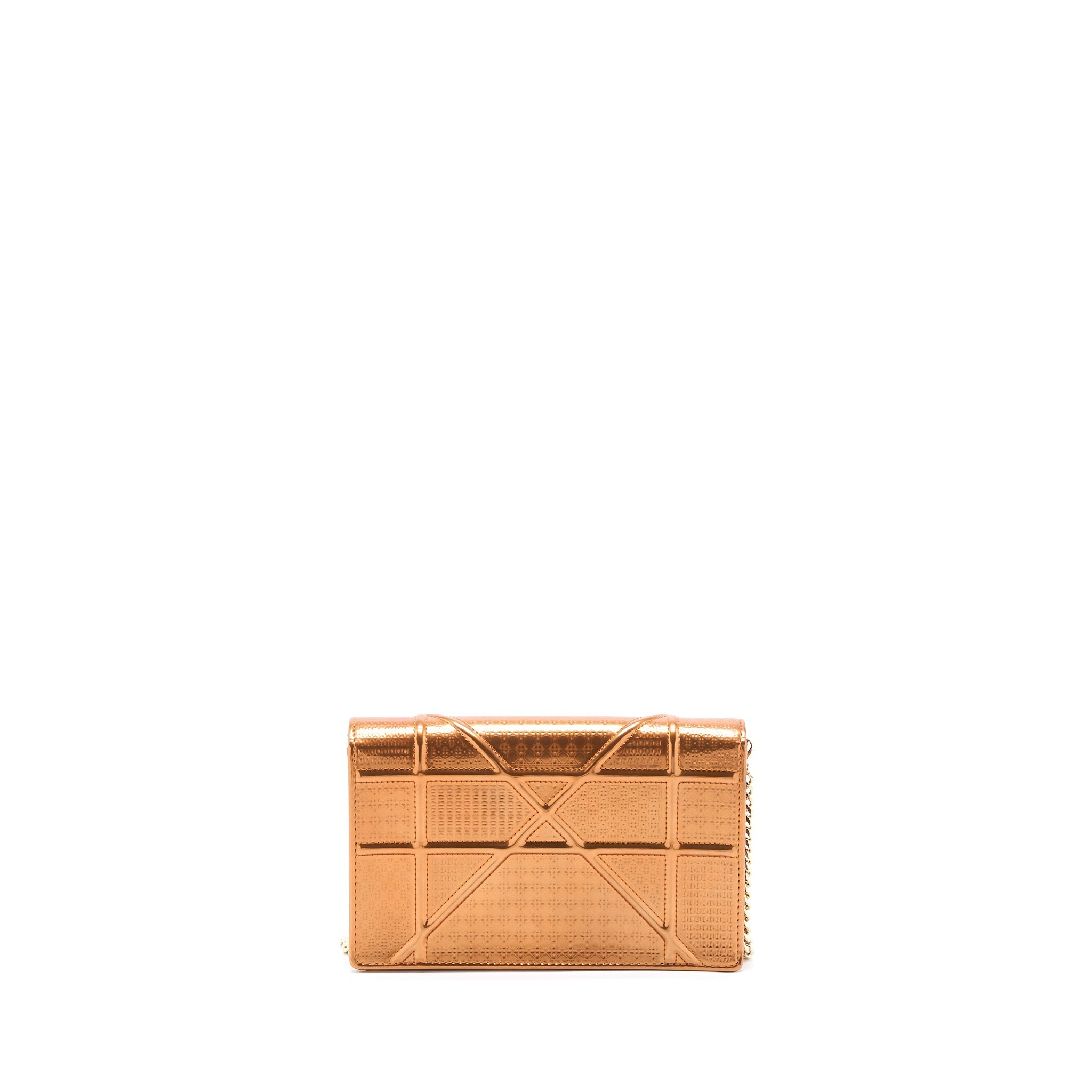 DIOR DIORAMA WALLET ON CHAIN PATENT METALLIC LGHW