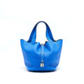 HERMES PICOTIN 22 LOCK BAG TANZANIA BLUE SHW