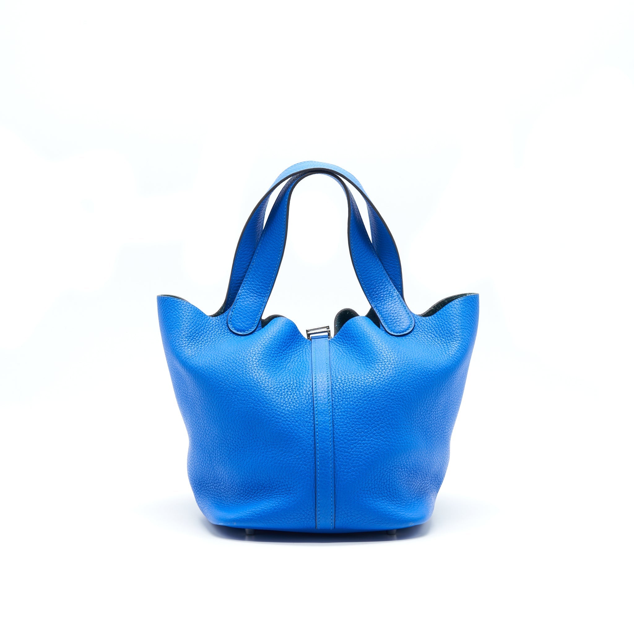 HERMES PICOTIN 22 LOCK BAG TANZANIA BLUE SHW