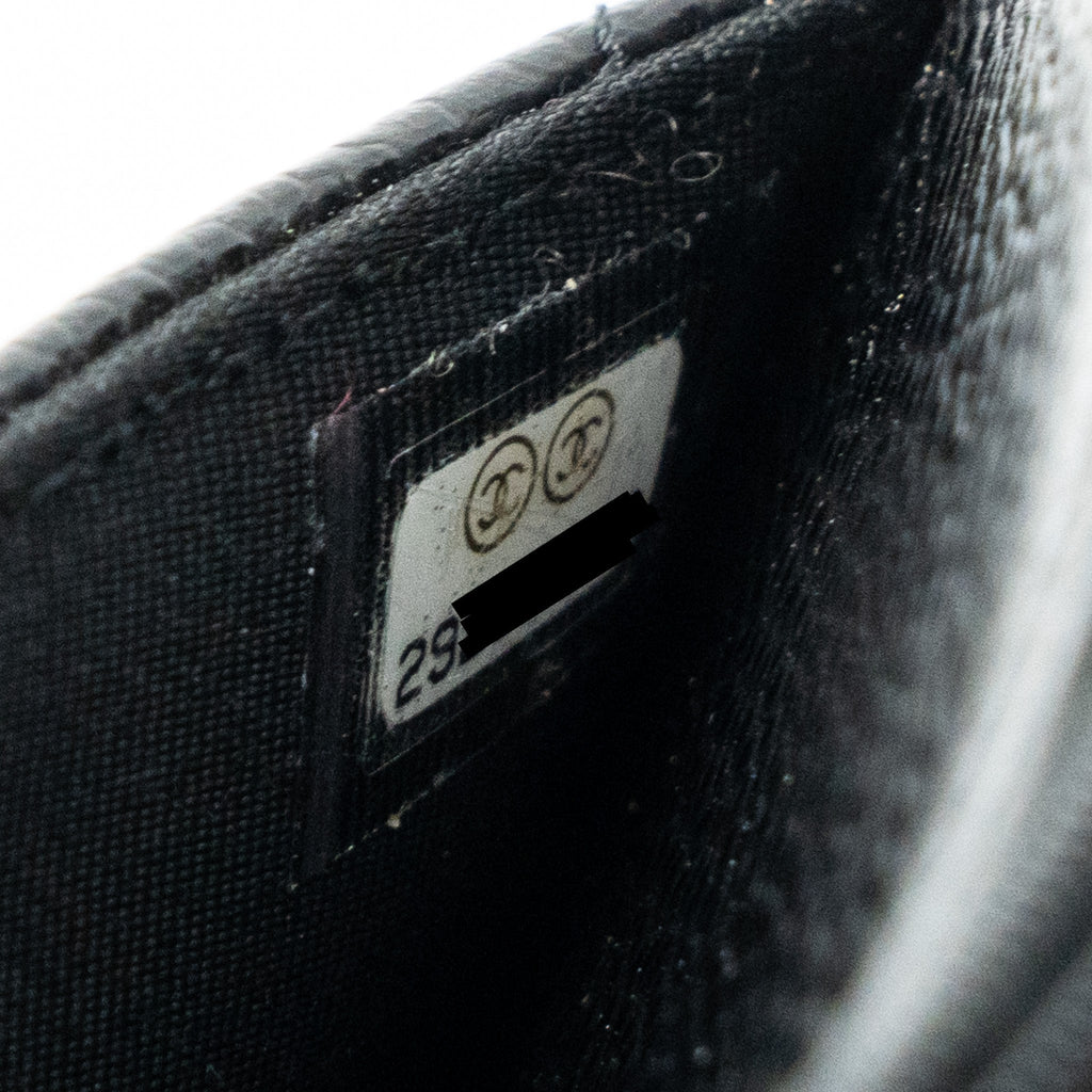 CHANEL CLASSIC WALLET ON CHAIN CAVIAR BLACK GHW