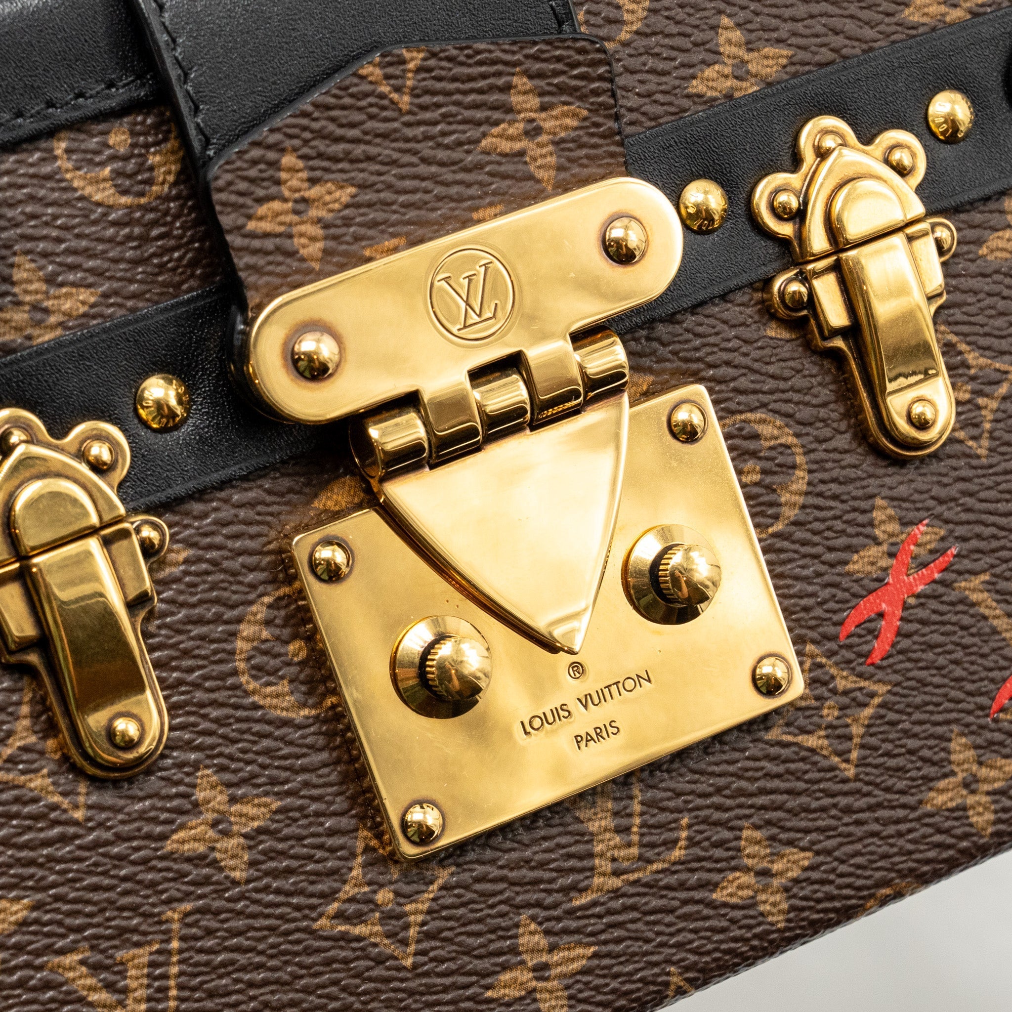 LOUIS VUITTON PETITE MALLE MONOGRAM CANVAS/SMOOTH CALFSKIN GHW
