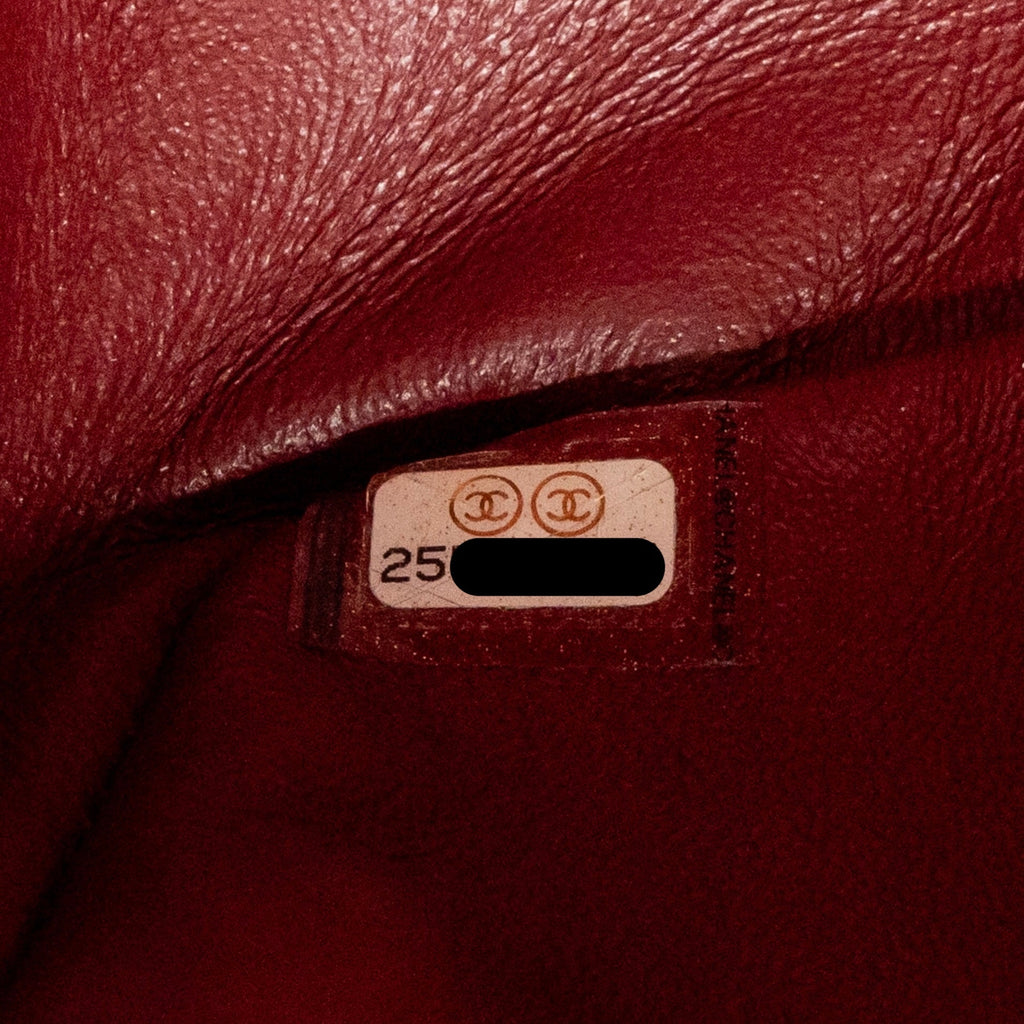 CHANEL 2.55 226 REISSUE DOUBLE FLAP BAG CHEVRON AGED CALFSKIN RED GHW