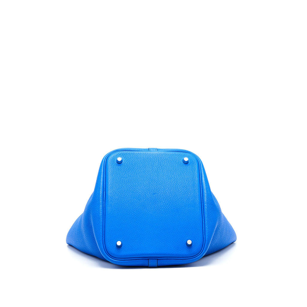 HERMES PICOTIN 22 LOCK BAG TANZANIA BLUE SHW