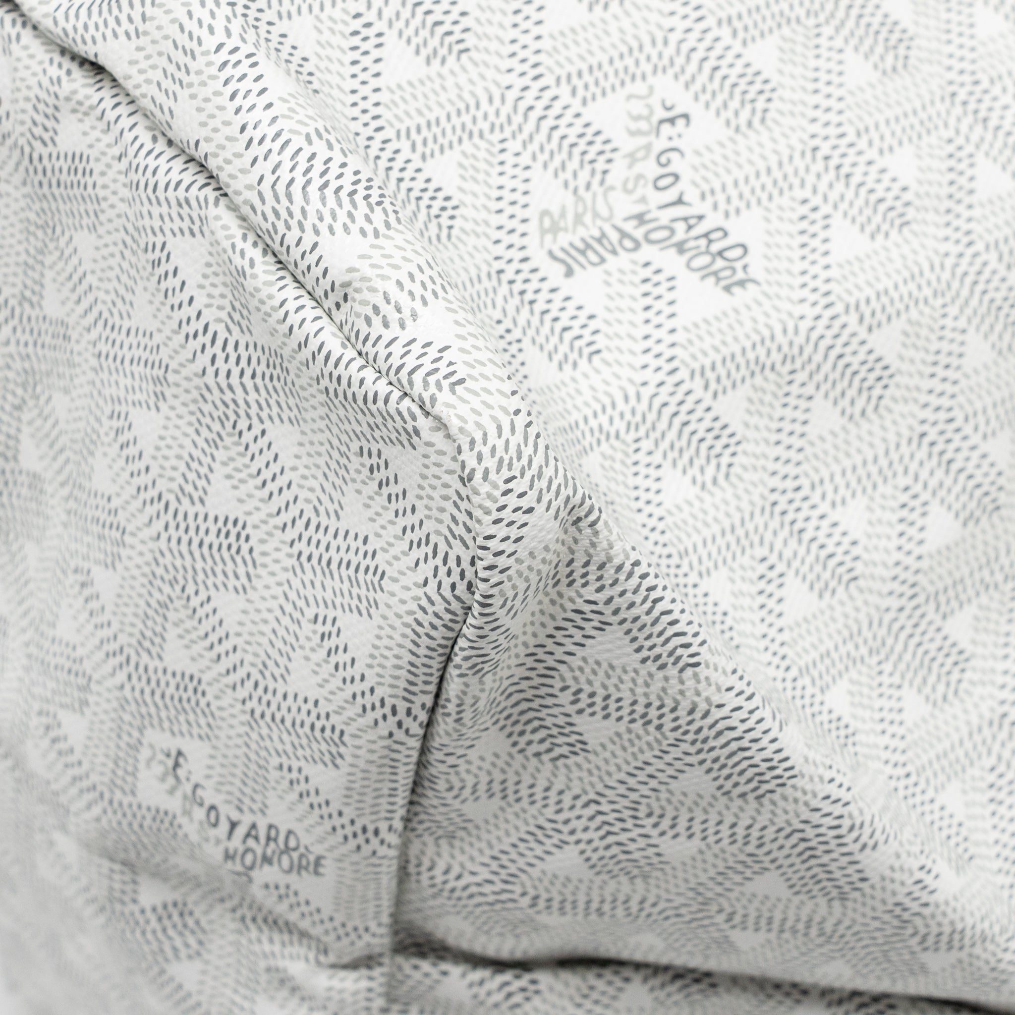 GOYARD SAINT LOUIS TOTE GM BAG GOYARDINE CANVAS/CALFSKIN LEATHER WHITE SHW