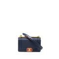 CHANEL SMALL BOY BAG LAMBSKIN NAVY MULTICOLOUR HARDWARE