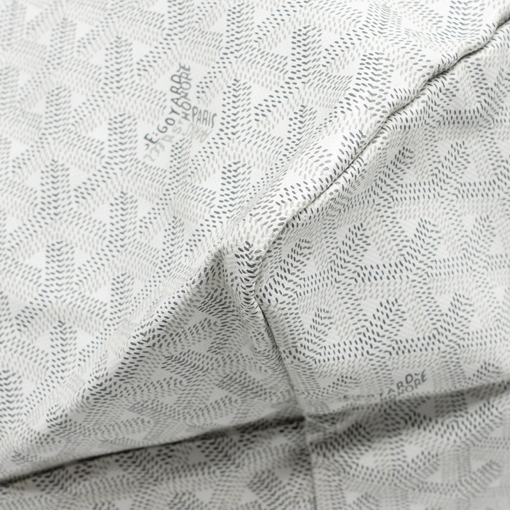 GOYARD SAINT LOUIS TOTE GM BAG GOYARDINE CANVAS/CALFSKIN LEATHER WHITE SHW
