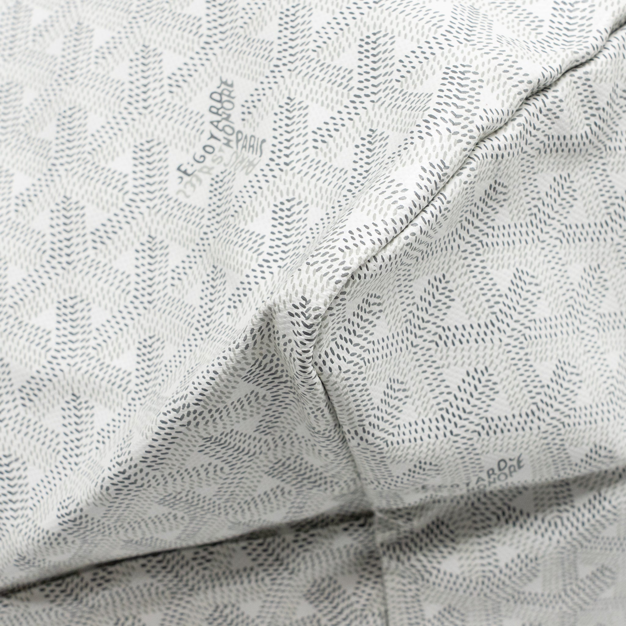 GOYARD SAINT LOUIS TOTE GM BAG GOYARDINE CANVAS/CALFSKIN LEATHER WHITE SHW