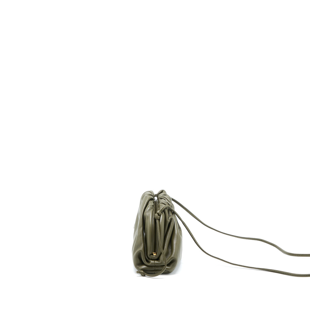 BOTTEGA VENETA MINI CALFSKIN DARK GREEN GHW