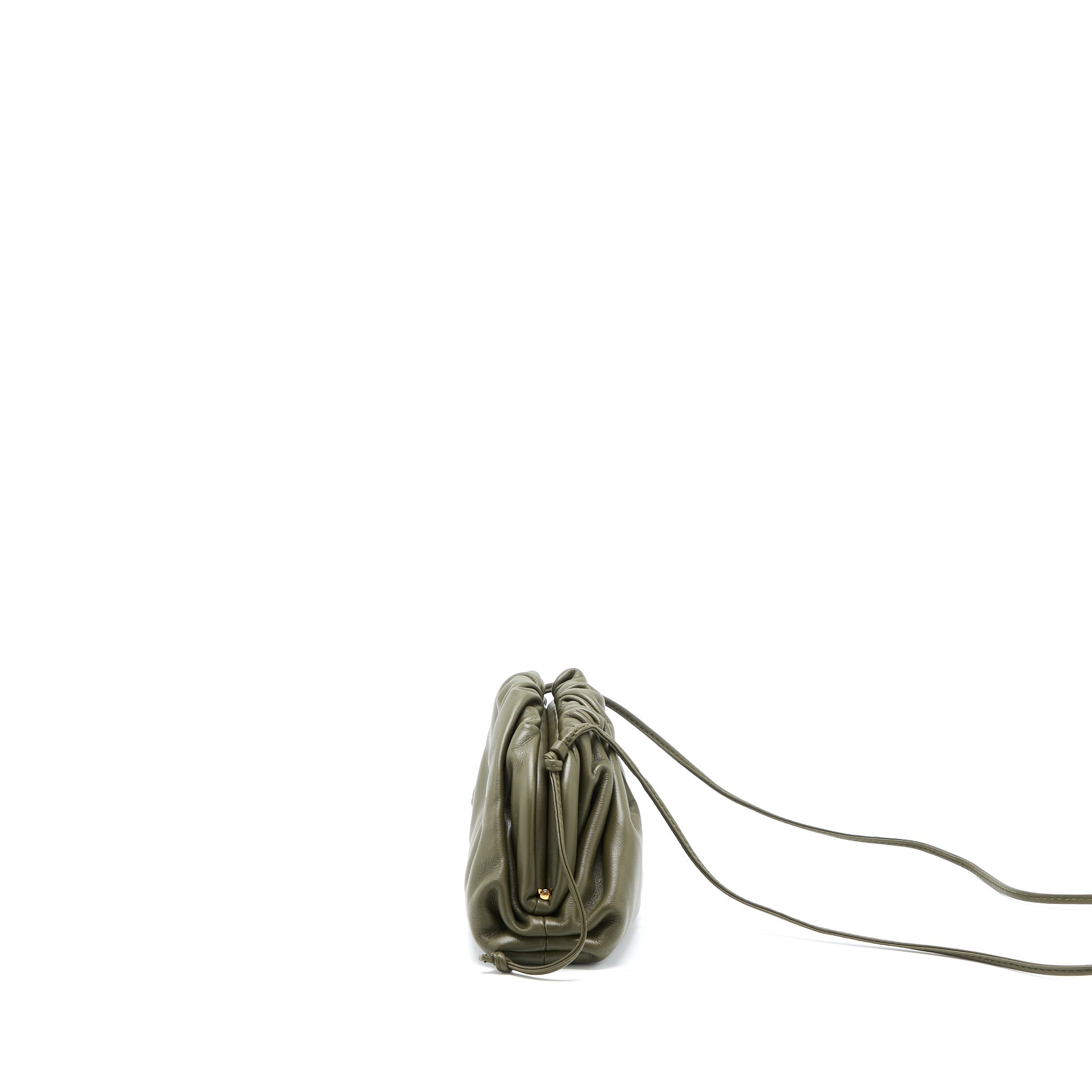 BOTTEGA VENETA MINI CALFSKIN DARK GREEN GHW
