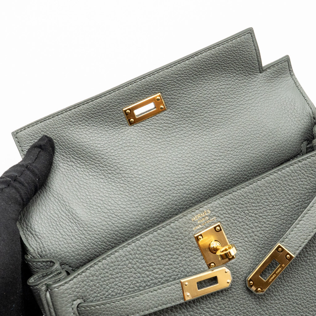 HERMES KELLY 25 TOGO VERT AMANDE GHW