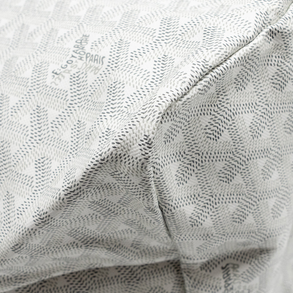 GOYARD SAINT LOUIS TOTE GM BAG GOYARDINE CANVAS/CALFSKIN LEATHER WHITE SHW