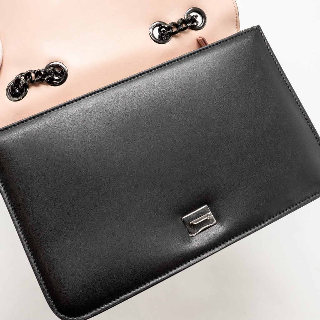 SALVATORE FERRAGAMO VARA BOW CROSSBODY FLAP BAG BLACK CALFSKIN BLACK HARDWARE