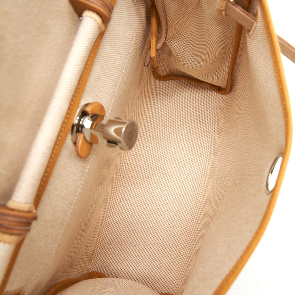 HERMES HERBAG ZIP 31 TOILE H EN RELIEF BRIDES SABLE/ECRU-BEIGE/NAT SABLE