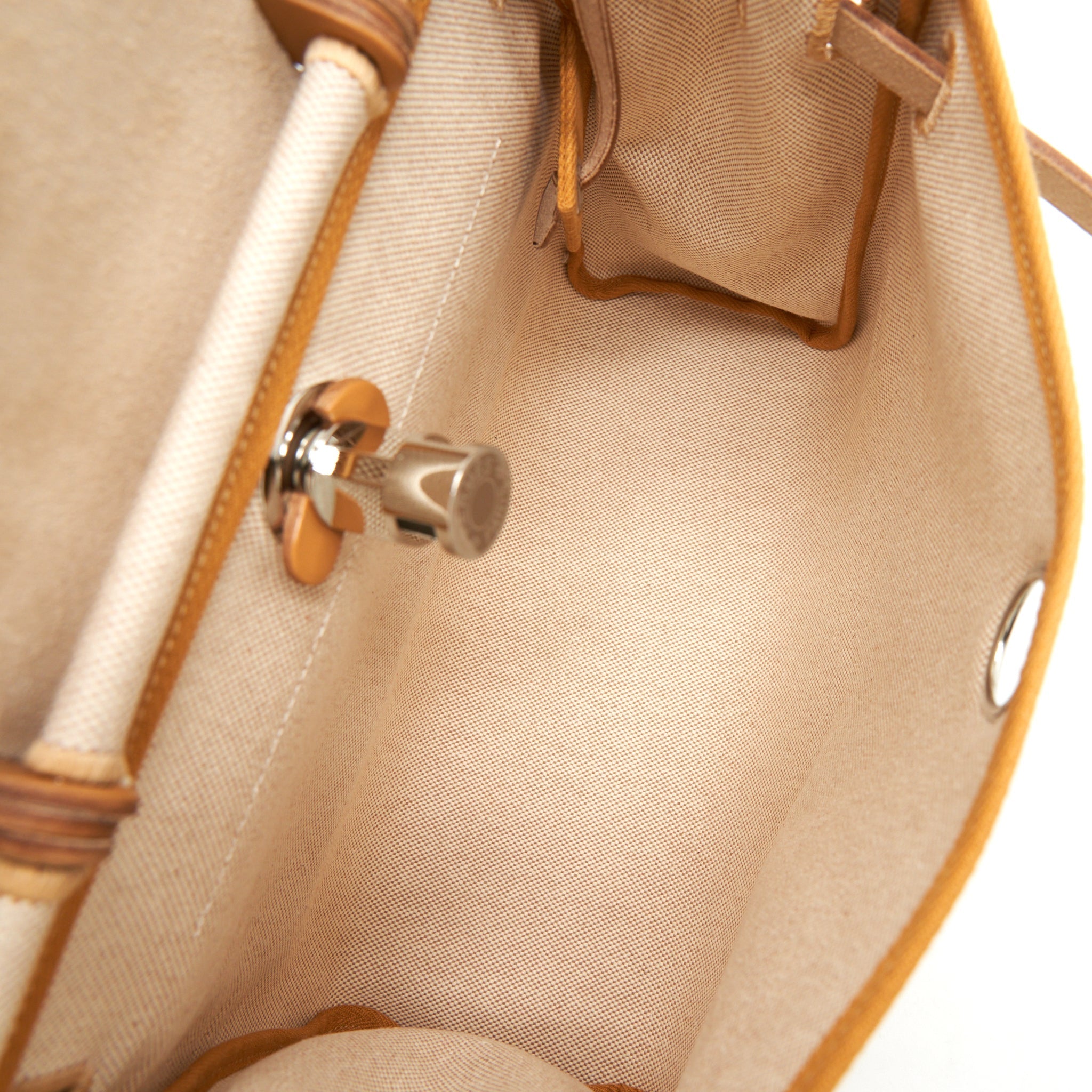 HERMES HERBAG ZIP 31 TOILE H EN RELIEF BRIDES SABLE/ ECRU BEIGE/ NAT SABLE