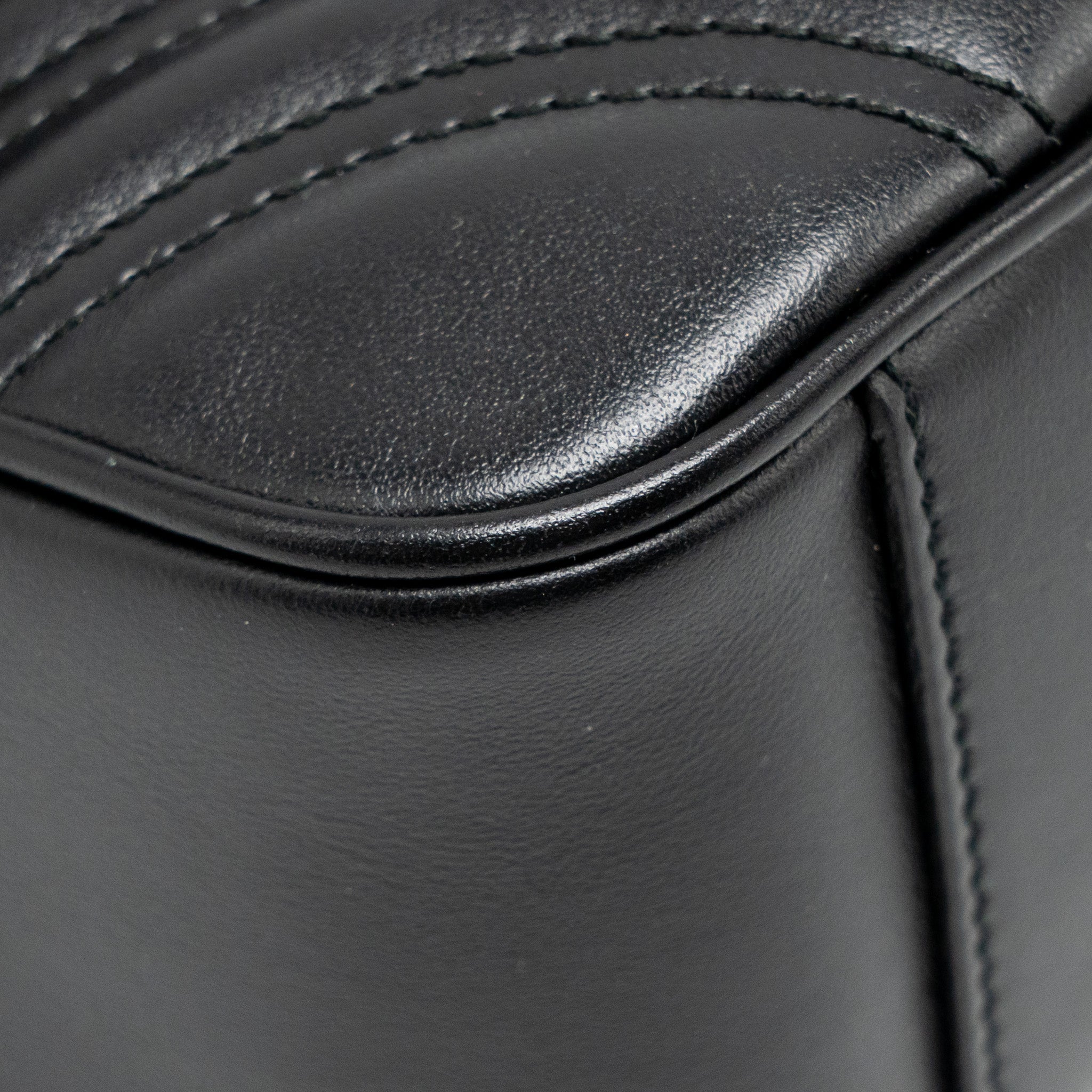 GUCCI SMALL GG MARMONT SHOULDER BAG CALFSKIN BLACK GHW