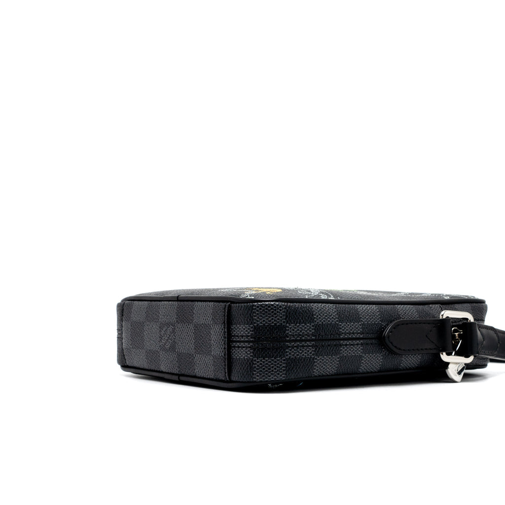LOUIS VUITTON GRAPHITE MAP DANUBE PM CROSSBODY BAG DAMIER CANVAS / MULTICOLOR SHW