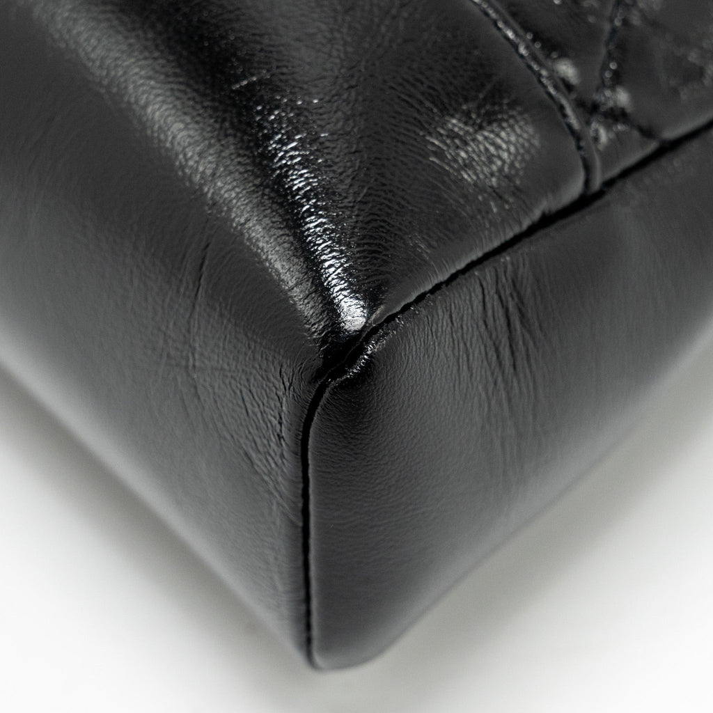 CHANEL MINI 31 BAG SHINY LAMBSKIN BLACK LGHW (MICROCHIP)